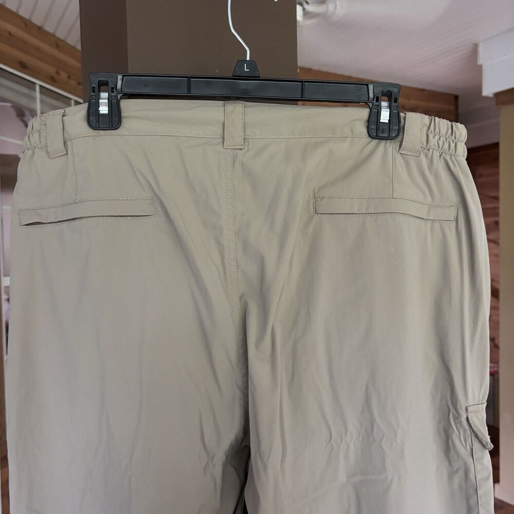 2 Pair L.L. Bean Hiking Pant Men L Gray Brown Stretch Waist Cargo Gorpcore - Picture 8 of 11